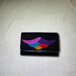 Vintage 80s/90s Colorful Scalloped Clutch/Shoulder Bag